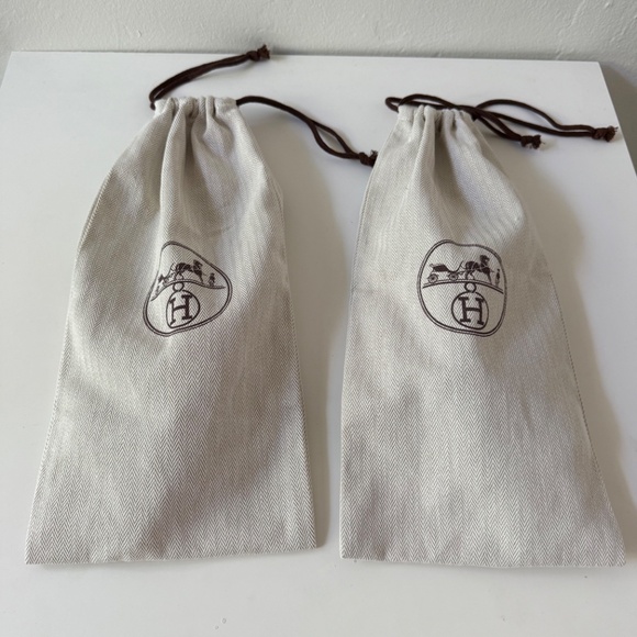 WOMEN'S HERMES H LOGO DARK BROWN LEATHER SLIDES SIZE EU 37 - Picture 6 of 6